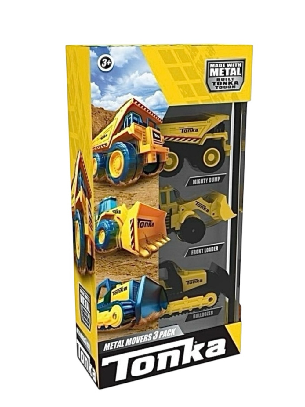 Tonka 3pk Dump Truck, Front Loader, Bulldozer